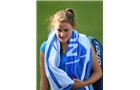 BIRMINGHAM, ENGLAND - JUNE 09: Katy Dunne of Great Britain looks dejected after retiring on day one of the AEGON Classic Tennis Tournament at Edgbaston Priory Club on June 9, 2014 in Birmingham, England. (Photo by Tom Dulat/Getty Images)